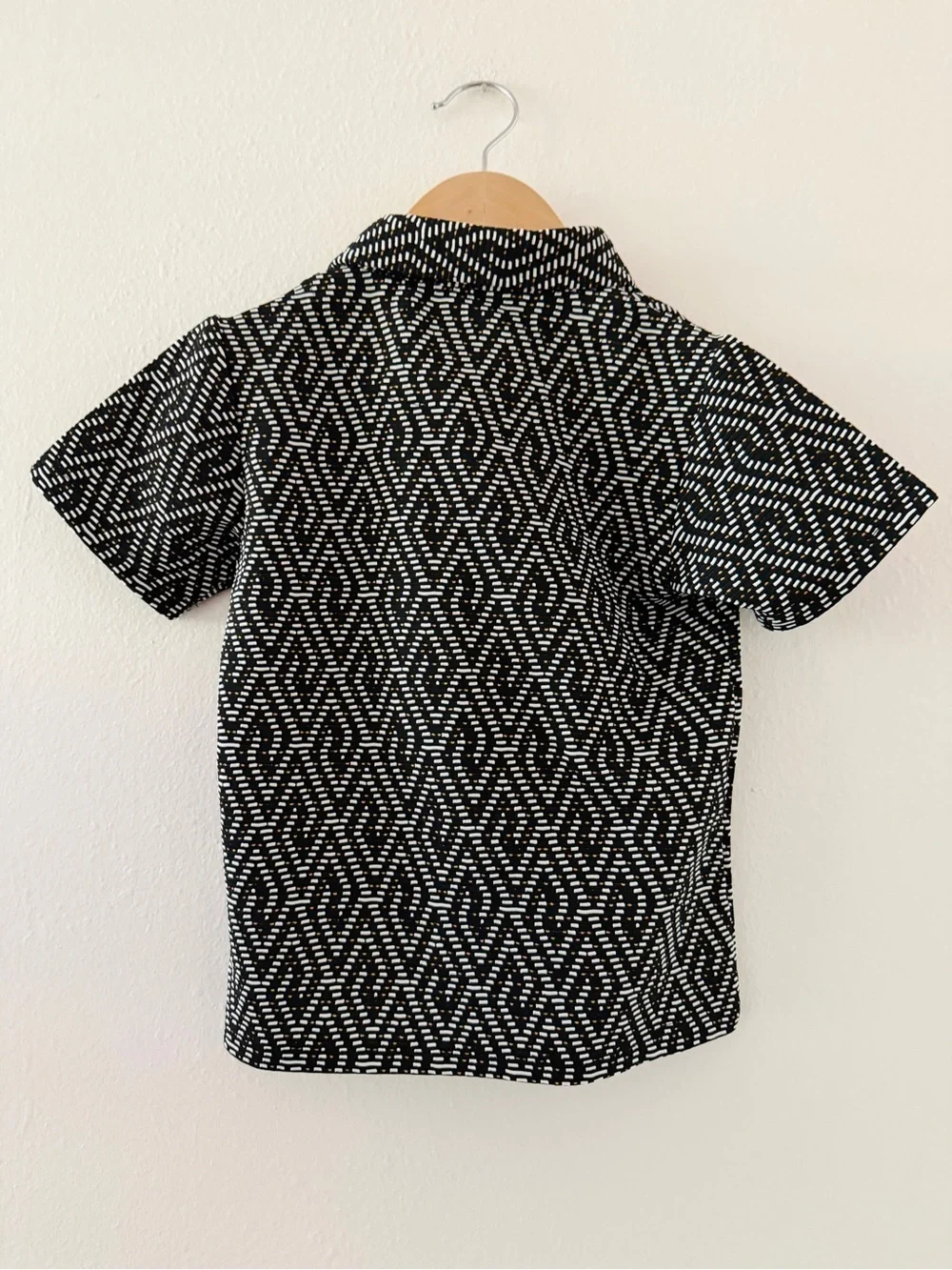 Craft & Flow Boys Textured Geometric Short Sleeve Shirt